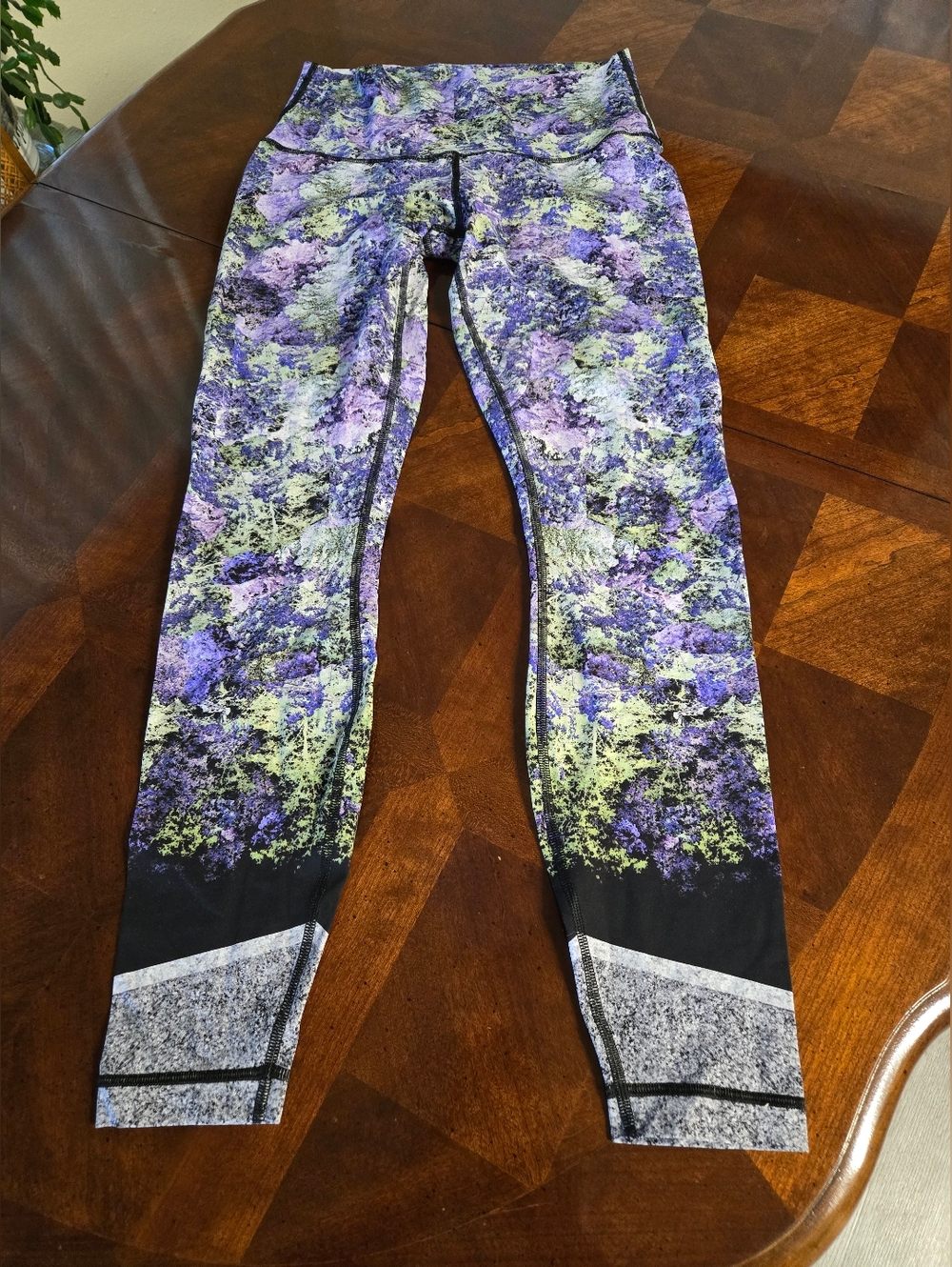 lululemon athletica Purple, Green Marble Print Leggings